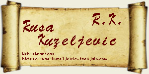 Rusa Kuzeljević vizit kartica